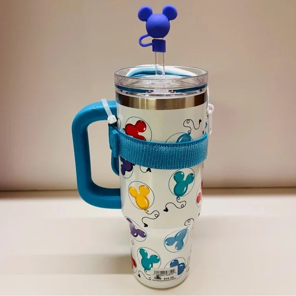 NEW Disney Mickey Balloons 30oz Insulated Stainless Steel Tumbler & Zip Case ๐๐๐ - Picture 4 of 15